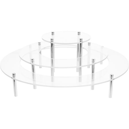 QUMONIN Clear Acrylic 3 Tier Cake Stand Cupcake Dessert Display Tower Perfume Organizer