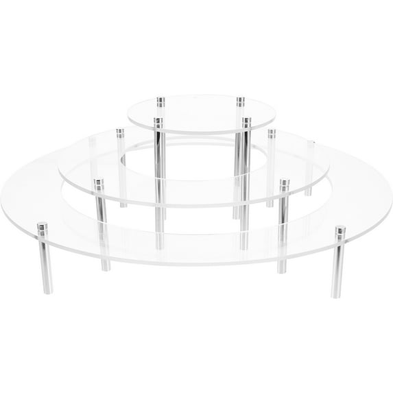 QUMONIN Clear Acrylic 3 Tier Cake Stand Cupcake Dessert Display Tower Perfume Organizer