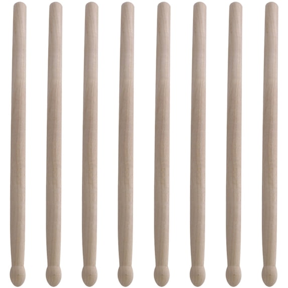 QUMONIN Kids Wooden Drumsticks 4 Pairs Percussion Accessories for Children Beginner Drum Set