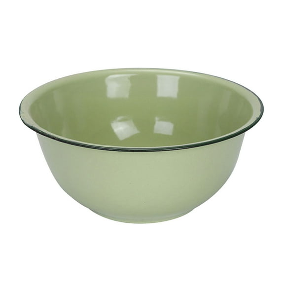 QUMONIN Retro Enamel Basin Vintage Food Bowl Mixing Soup Enamelwares