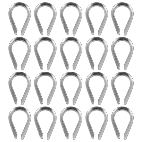 QUMONIN Stainless Cable Thimble Rigging 20pcs 3.7X2.3X0.7CM