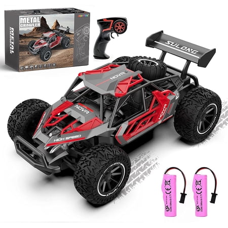 QUN FENG Fast RC CAR Off-Road Vehicle 2.4GHz Gift for Boys Years Kids Adult (Red)