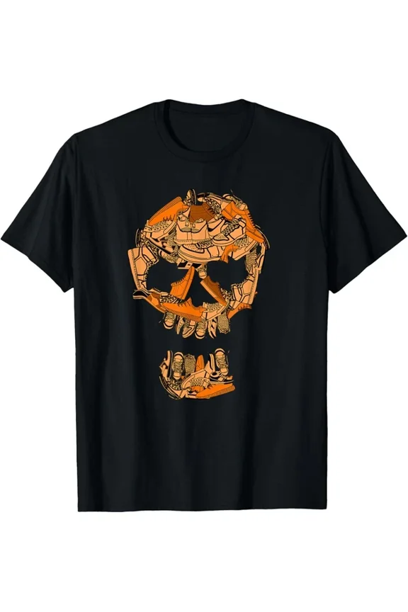 Big Ol' Sneaker Head Orange Color Graphic T-Shirt Unisex S-5XL Hot Trending Shirt, Vintage Birthday Gift