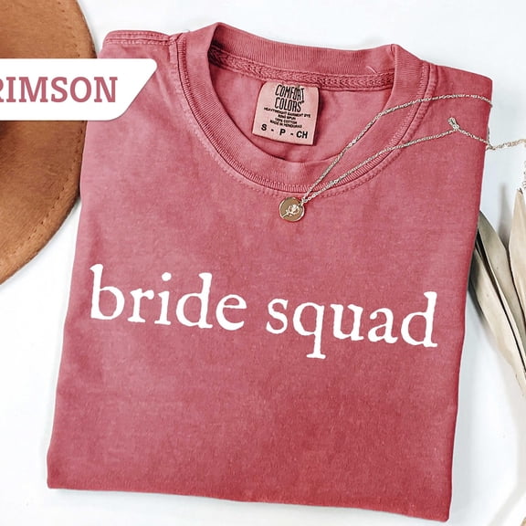 QUNHSHIRT Bride Squad Shirt, Bridesmaid T-Shirt for Bachelorette Party Tee, Bridal Party Gift Tee, Wedding Party Shirt, Bride Tribe Gift Unisex S-5XL Hot Trending Shirt, Vintage Birthday Gift