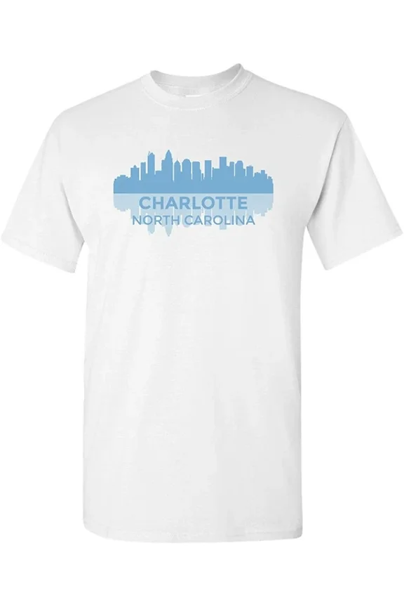 Charlotte North Carolina Skyline - City State Hometown Team T Shirt Unisex S-5XL Hot Trending Shirt, Vintage Birthday Gift