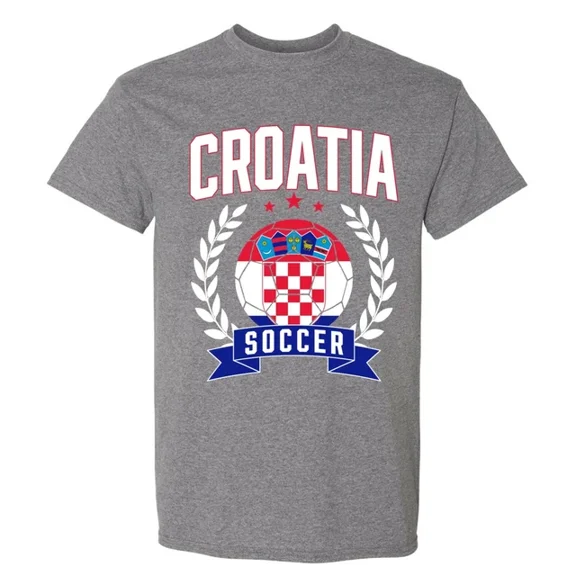 QUNHSHIRT Croatia Soccer Laurel - World Football Cup T Shirt Unisex S-5XL Hot Trending Shirt, Vintage Birthday Gift