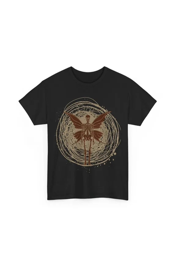 Fairycore Skeleton Shirt, Butterfly Cottagecore Women Men T-Shirt Unisex S-5XL Hot Trending Shirt, Vintage Birthday Gift