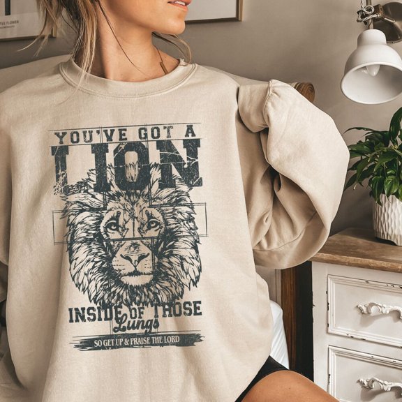 QUNHSHIRT You'Ve Got A Lion Shirt, Lion In Those Lungs Christian Shirt, Lion Shirt, Faith Shirt, Christian God Shirt,Jesus Shirt Unisex S-5XL Hot Trending Shirt, Vintage Birthday Gift