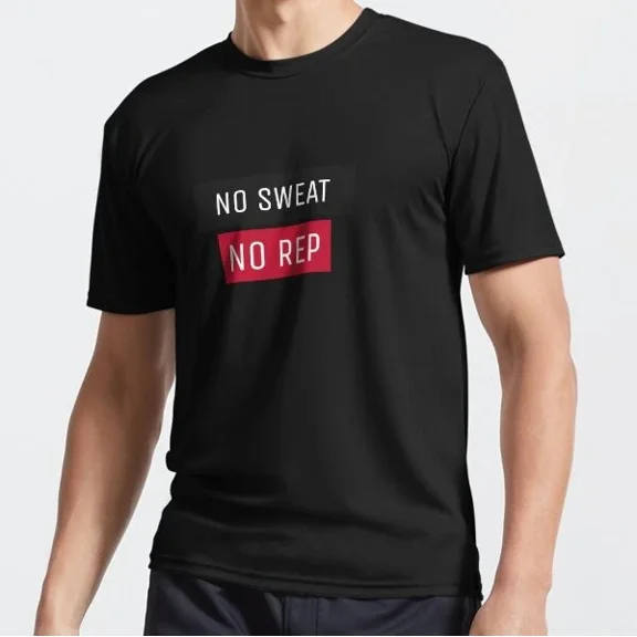 QUNHSHIRT No Sweat No Rep Wear Funny T-Shirt Unisex S-5XL Hot Trending Shirt, Vintage Birthday Gift
