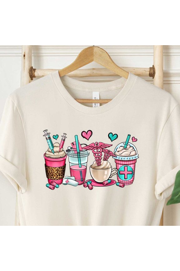 Nurse Fuel Coffee Shirt, Coffee Nursing Shirt, Funny Nursing Graphic Tee, Nurse Graduation Gift, Cute Shirt for Nurse for Coffee Lover Unisex S-5XL Hot Trending Shirt, Vintage Birthday Gift