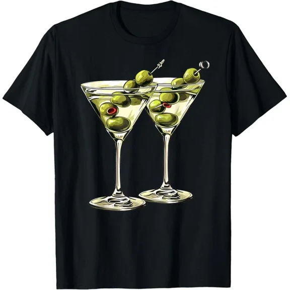 QUNHSHIRT Olive Lover Best Martini Friend Retro Green T-Shirt Unisex S-5XL Hot Trending Shirt, Vintage Birthday Gift