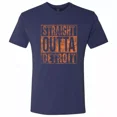 thumbnail image 1 of QUNHSHIRT Straight Outta Detroit Baseball Football Triblend T Shirt- Vintage Navy Unisex S-5XL Hot Trending Shirt, Vintage Birthday Gift, 1 of 3