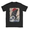 thumbnail image 1 of QUNHSHIRT Unique Japanese Godzillaed Great Wave Crew Neck Pure Cottons Unisex S-5XL Hot Trending Shirt, Vintage Birthday Gift, 1 of 3