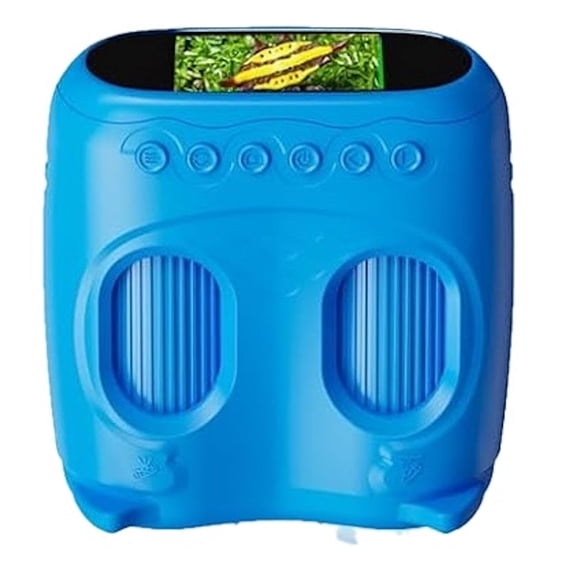QUNSE Microscope and Binoculars 2-in-1 for Fun and Discovery, Blue