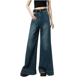 Wide Leg Jeans Fashion Nova Zipper Jeans Ample Low Rise Loose Wide Leg Jeans