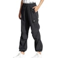 thumbnail image 1 of QUNYINEY Button Women's Cargo Pants Solid Wide Leg Casual Trousers Elastic Waist Drawstring Relaxed Fit with Pockets Pants, 1 of 5