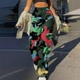 thumbnail image 1 of QUNYINEY Casual Cargo Pants Women Camouflage Cotton Wide Leg Trousers Loose Workout Pants, 1 of 5