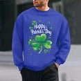 thumbnail image 1 of QUNYINEY Casual Men's Sweatshirts Long Sleeve St Patricks Day Crew Neck Blue Tops Drop Shoulder Loose Pullover Sweatshirts, 1 of 8