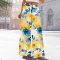 thumbnail image 1 of QUNYINEY Casual Pants for Women Floral Summer Wide Leg Palazzo Pants Relaxed Fit with Pockets Mid Rise Drawstring Elastic Waist Pants, 1 of 4