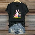 thumbnail image 1 of QUNYINEY Casual Shirts for Women Crew Neck Easter Pullover Short Sleeve Tops Loose Womens Tops Trendy, 1 of 4