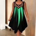 thumbnail image 1 of QUNYINEY Casual Sundresses for Women Beach Graphic Sleeveless Summer Midi Tank Dress Drop Shoulder Cutout Crew Neck Loose Fit Beach Dresses, 1 of 6