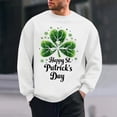 thumbnail image 1 of QUNYINEY Casual Sweatshirts for Men Long Sleeve White Crew Neck St Patricks Day Tops Pullover Drop Shoulder Loose Sweatshirts, 1 of 8