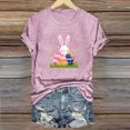 thumbnail image 1 of QUNYINEY Casual Women Shirts Crew Neck Pullover Easter Short Sleeve Tops Loose Tops for Women Trendy, 1 of 4