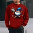 thumbnail image 1 of QUNYINEY Crew Neck Sweatshirts for Men Happy New Year Long Sleeve Red Casual Tops Pullover Drop Shoulder Loose Sweatshirts, 1 of 6
