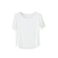 thumbnail image 1 of QUNYINEY Crew Neck Tee Shirts Womens Pullover Solid Short Sleeve Casual Tops Loose Spring Tops for Women, 1 of 3