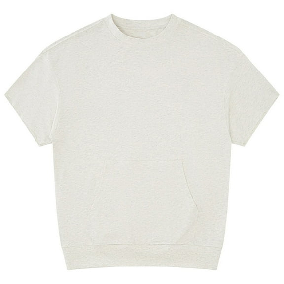 QUNYINEY Crew Neck Women's T Shirts Casual Solid Short Sleeve Tops Loose Cotton Summer Pullover Women Tops