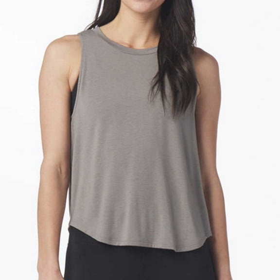 QUNYINEY Crewneck Women's Tank Tops Sleeveless Solid Muscle Athletic Shirts Loose Workout Yoga Tank Tops