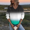 thumbnail image 1 of QUNYINEY Fall Sweatshirts for Women Long Sleeve Gradient Pullover Crew Neck No Hood Plus Size Shirts Winter Loose Fit Women's Tops, 1 of 6