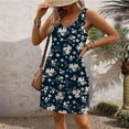 thumbnail image 1 of QUNYINEY Floral Women's Dresses Casual Sleeveless A-Line Dress Flowy with Pockets V Neck Mini Sundress, 1 of 6