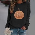 thumbnail image 1 of QUNYINEY Graphic Women's Sweatshirt Pumpkin Crew Neck Halloween Pullover Tops Casual Long Sleeve Loose Fit Fall Sweatshirts, 1 of 6