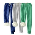 thumbnail image 1 of QUNYINEY Gray Women Pants 3 Pc Winter Fleece Lined Jogger Loungewear Drawstring Workout Relaxed Fit Elastic Waist Gray Pants, 1 of 7