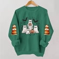 thumbnail image 1 of QUNYINEY Halloween Sweatshirts for Women Plus Size Cute Ghost Pullover Crew Neck Pumpkin Tops Long Sleeve Fall Graphic Loose Fit Sweatshirts, 1 of 5