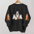 thumbnail image 1 of QUNYINEY Halloween Women Sweatshirt Crew Neck Pumpkin Cute Ghost Pullover Tops Fall Loose Fit Graphic Long Sleeve Sweatshirts, 1 of 5