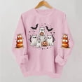 thumbnail image 1 of QUNYINEY Halloween Women's Sweatshirt Pullover Crew Neck Cute Ghost Pumpkin Tops Loose Fit Fall Long Sleeve Graphic Sweatshirts, 1 of 5