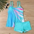 thumbnail image 1 of QUNYINEY Hawaiian Swimsuit Women Spaghetti Straps Swim Dress Bathing Suit High Waisted Two Piece Swimsuit Sets, 1 of 7