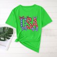 thumbnail image 1 of QUNYINEY Independence Day Shirts for Women Crew Neck Short Sleeve Casual Tops Summer Loose Knot Pullover Womens Tops, 1 of 5