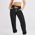 thumbnail image 1 of QUNYINEY Jogger Womens Sweatpants Black Casual High Waisted Workout Athletic Pant Loose with Pockets Drawstring Black Elastic Waist Sweatpants, 1 of 5
