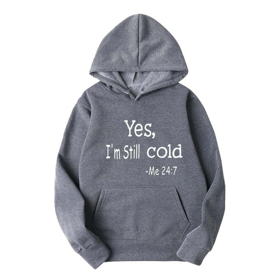 QUNYINEY Letter Print Mens Hoodie Hooded Gray Pullover Kangaroo Pocket Sweatshirt Casual Long Sleeve Drawstring Mid Weight Hoodie Sweatshirts for Men