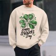 thumbnail image 1 of QUNYINEY Long Sleeve Men's Sweatshirts Casual Yellow Crew Neck St Patricks Day Tops Loose Drop Shoulder Pullover Sweatshirts, 1 of 8