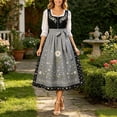 thumbnail image 1 of QUNYINEY Long Vacation Dresses for Women Sleeveless German Casual Oktoberfest Dirndl Dress Beer Carnival Flowy Loose Fit Square Neckline Dresses, 1 of 5