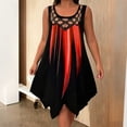 thumbnail image 1 of QUNYINEY Midi Sundresses for Women Beach Sleeveless Summer Graphic Casual Tank Dress Beach Cutout Crew Neck Drop Shoulder Loose Fit Dresses, 1 of 6