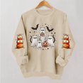 thumbnail image 1 of QUNYINEY Pullover Women Sweatshirt Halloween Pumpkin Cute Ghost Crew Neck Tops Long Sleeve Graphic Fall Loose Fit Sweatshirts, 1 of 5