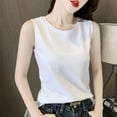 thumbnail image 1 of QUNYINEY Pullover Womens T Shirts Sleeveless Solid Casual Mock Neck Tank Tops Loose Classic T-Shirt, 1 of 5