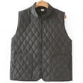 thumbnail image 1 of QUNYINEY Quilted Puffer Vests for Women Full Zip Black Outwear Stand Collar with Pockets Loose Fit Winter Sleeveless Womens Fall Jacket, 1 of 4