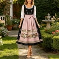 thumbnail image 1 of QUNYINEY Sleeveless Casual Dresses for Women Summer Oktoberfest Long Flowy German Dirndl Dress A Line Beer Carnival Loose Fit Square Neckline Dresses, 1 of 5
