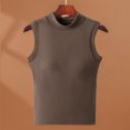 thumbnail image 1 of QUNYINEY Sleeveless Tank Top for Women Mock Neck Solid Casual Tops Padded Slim Summer Tank Tops, 1 of 5